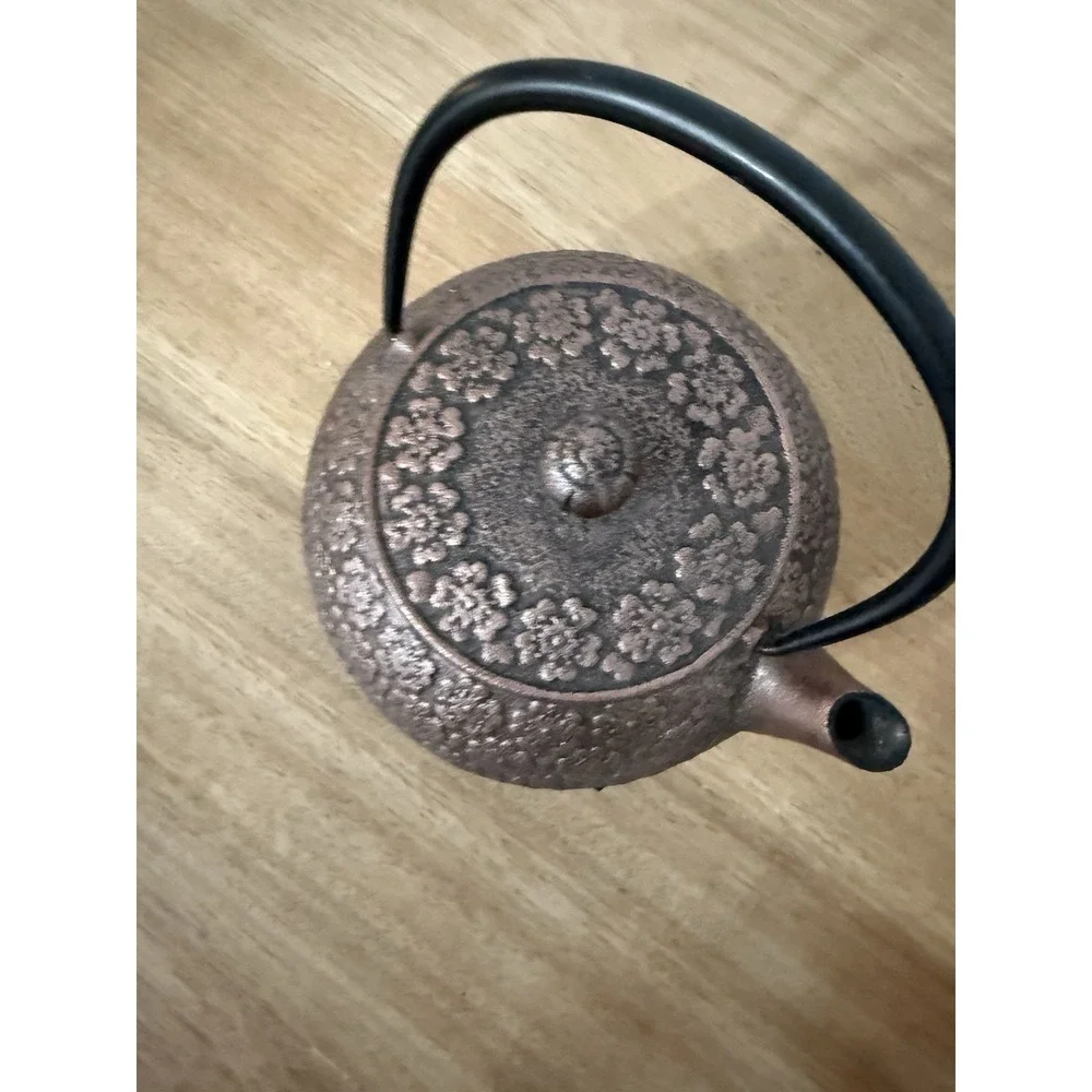 Teavana Cast Iron Sakura Cherry Blossom Teapot Infuser‎ With Stand Made In Japan